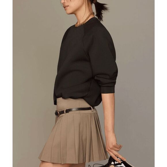Anthropologie -Flat White Belted Skort - Picture 1 of 9